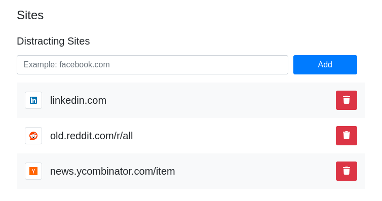 A picture of my Intention configuration